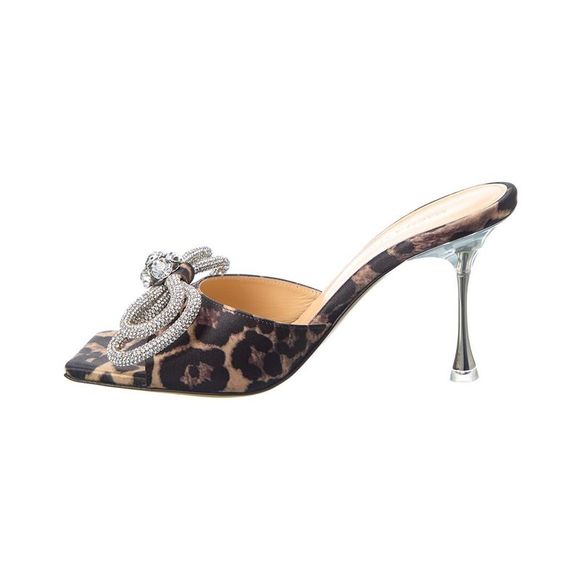 Mach & Mach Double Bow Satin Sandal - Picture 2 of 5